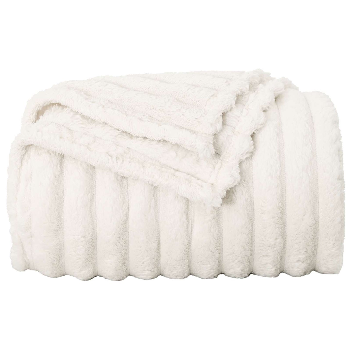 Throw Blanket Cream 200 x 150 cm Fleece