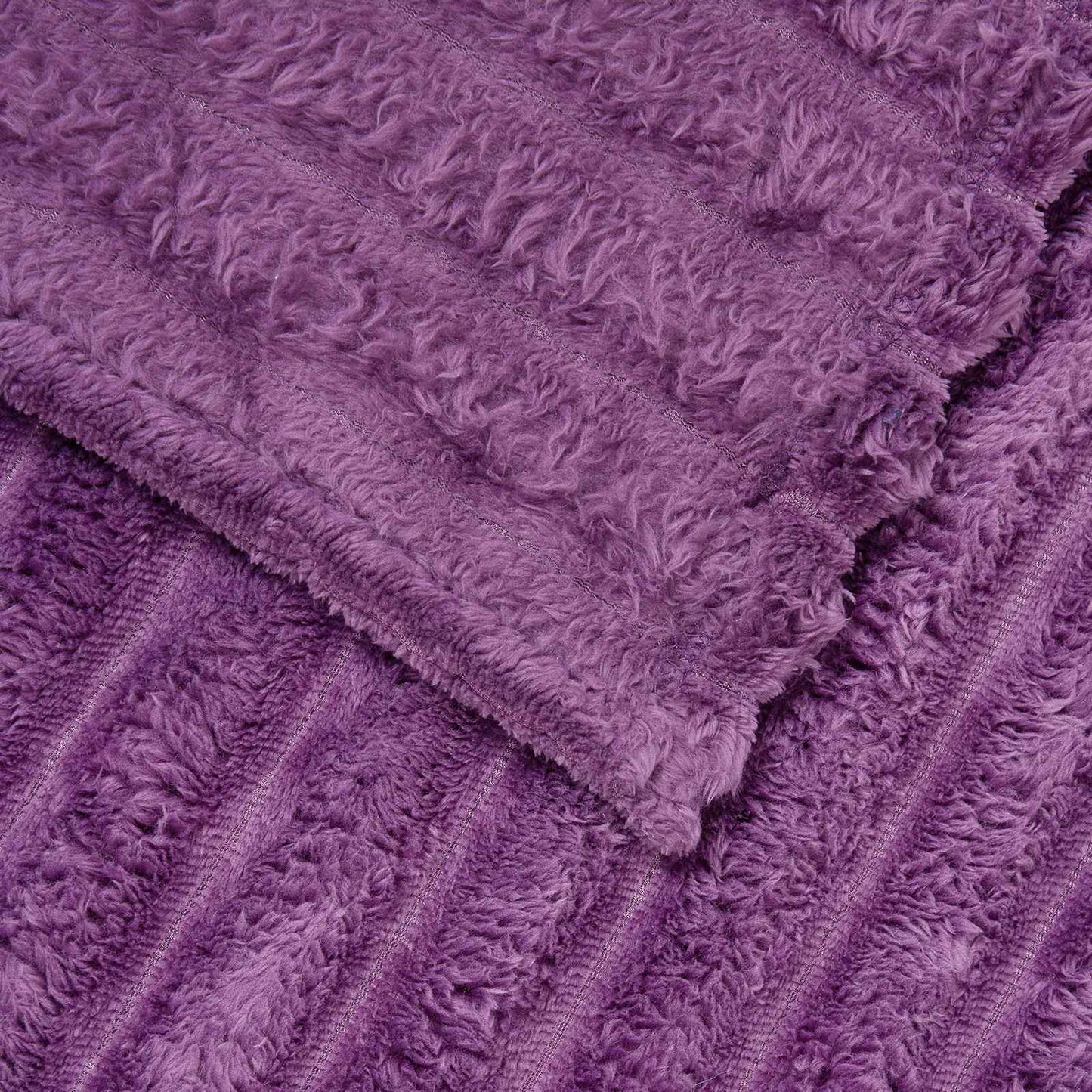 Throw Blanket Purple 200 x 150 cm Fleece
