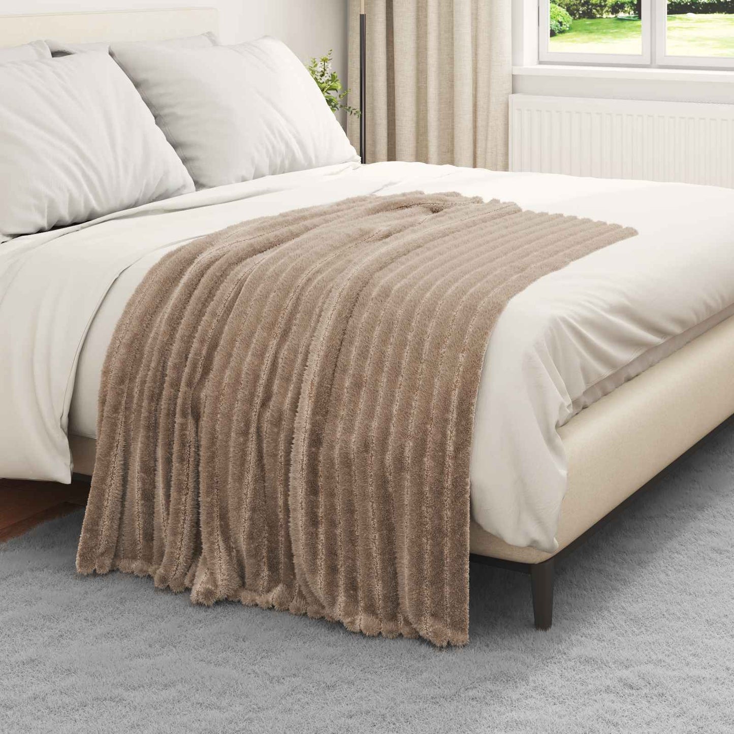 Throw Blankets 6 pcs Camel 150 x 130 cm Fleece
