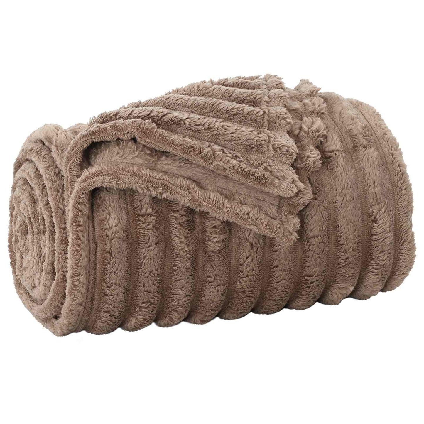 Throw Blankets 6 pcs Camel 240 x 220 cm Fleece