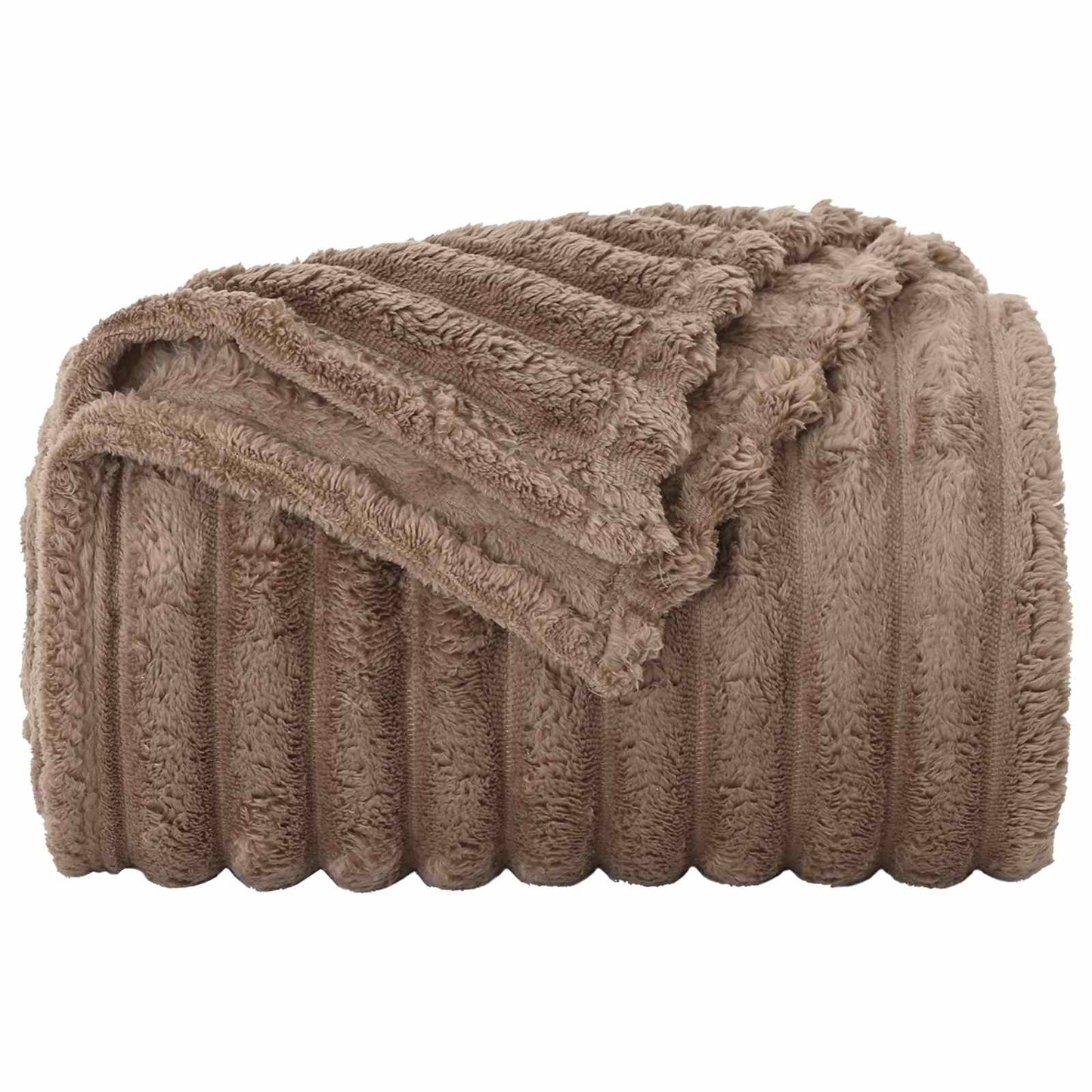 Throw Blankets 6 pcs Camel 240 x 220 cm Fleece
