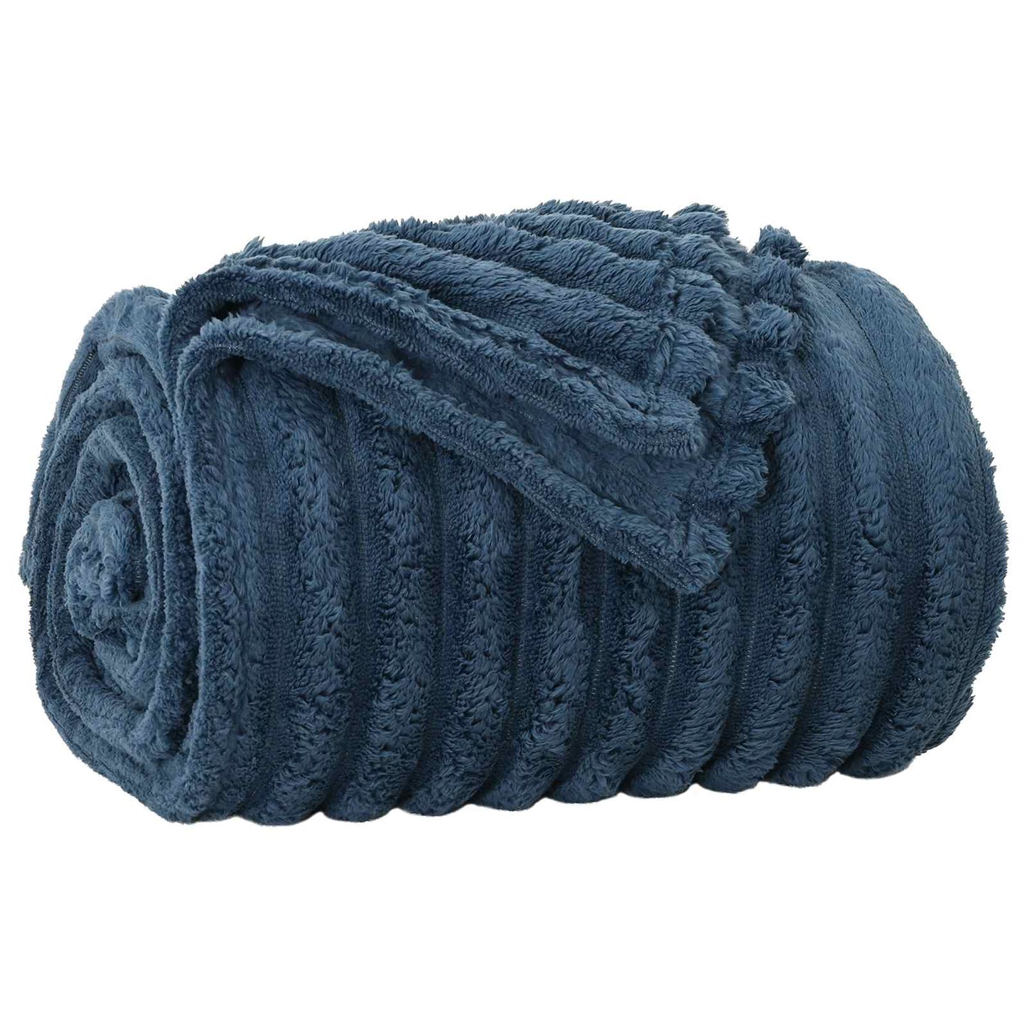 Throw Blankets 6 pcs Navy Blue 270 x 240 cm Fleece