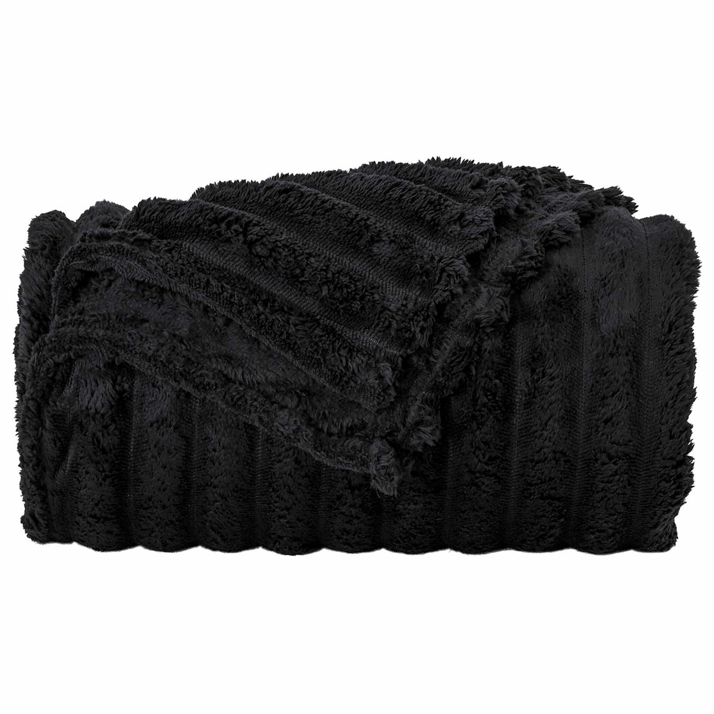 Throw Blankets 6 pcs Black 150 x 130 cm Fleece
