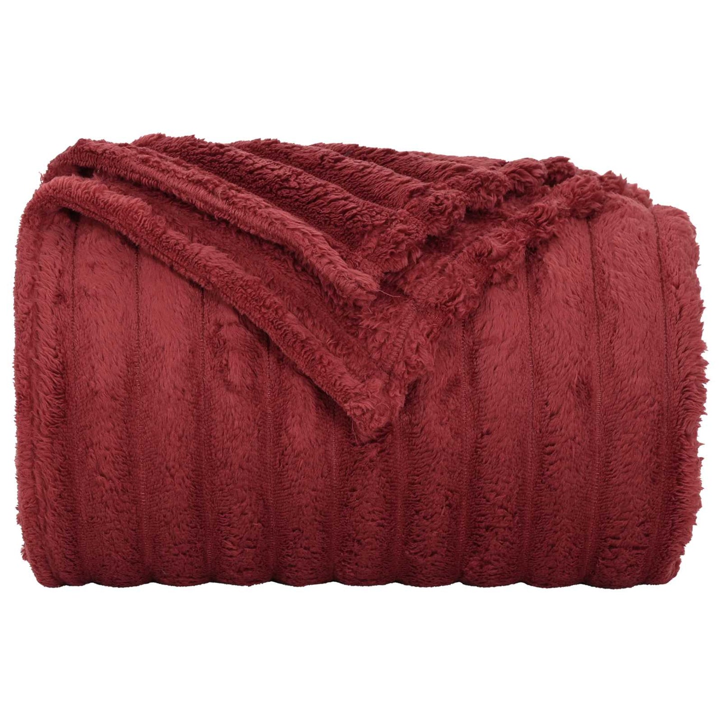 Throw Blankets 6 pcs Bordeaux Red 150 x 130 cm Fleece