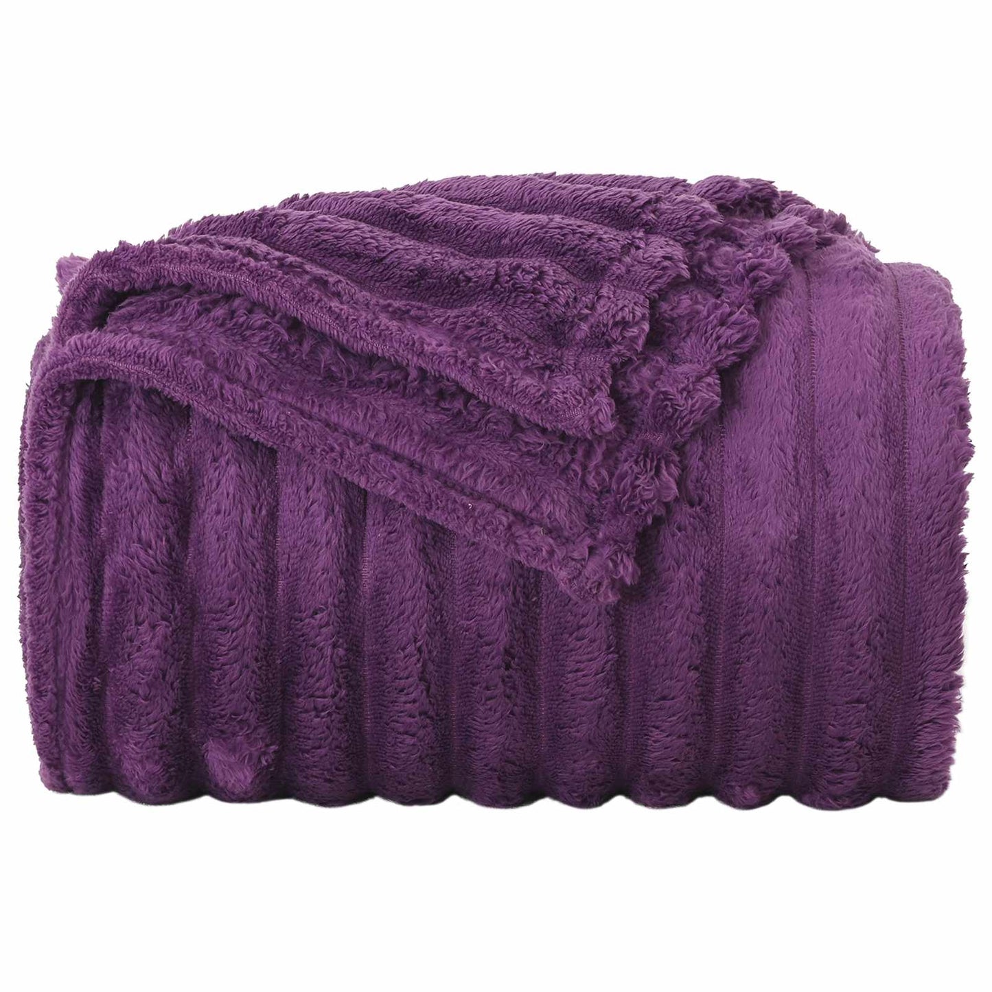 Throw Blankets 6 pcs Purple 270 x 240 cm Fleece