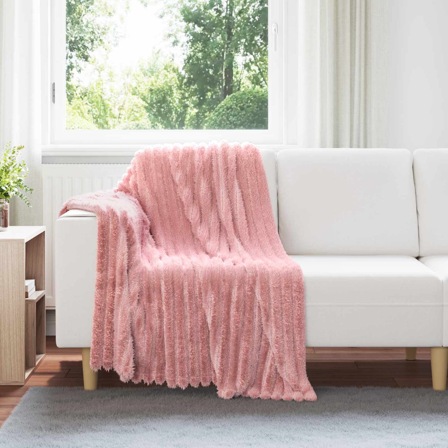 Throw Blankets 6 pcs Pink 150 x 130 cm Fleece