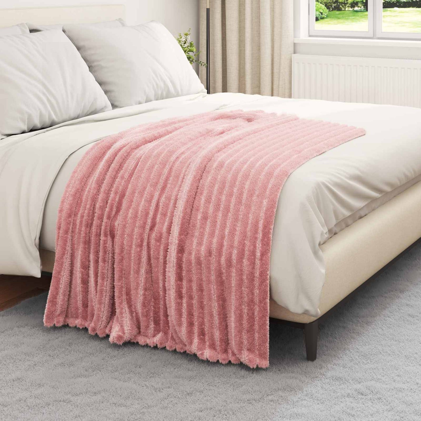Throw Blankets 6 pcs Pink 150 x 130 cm Fleece