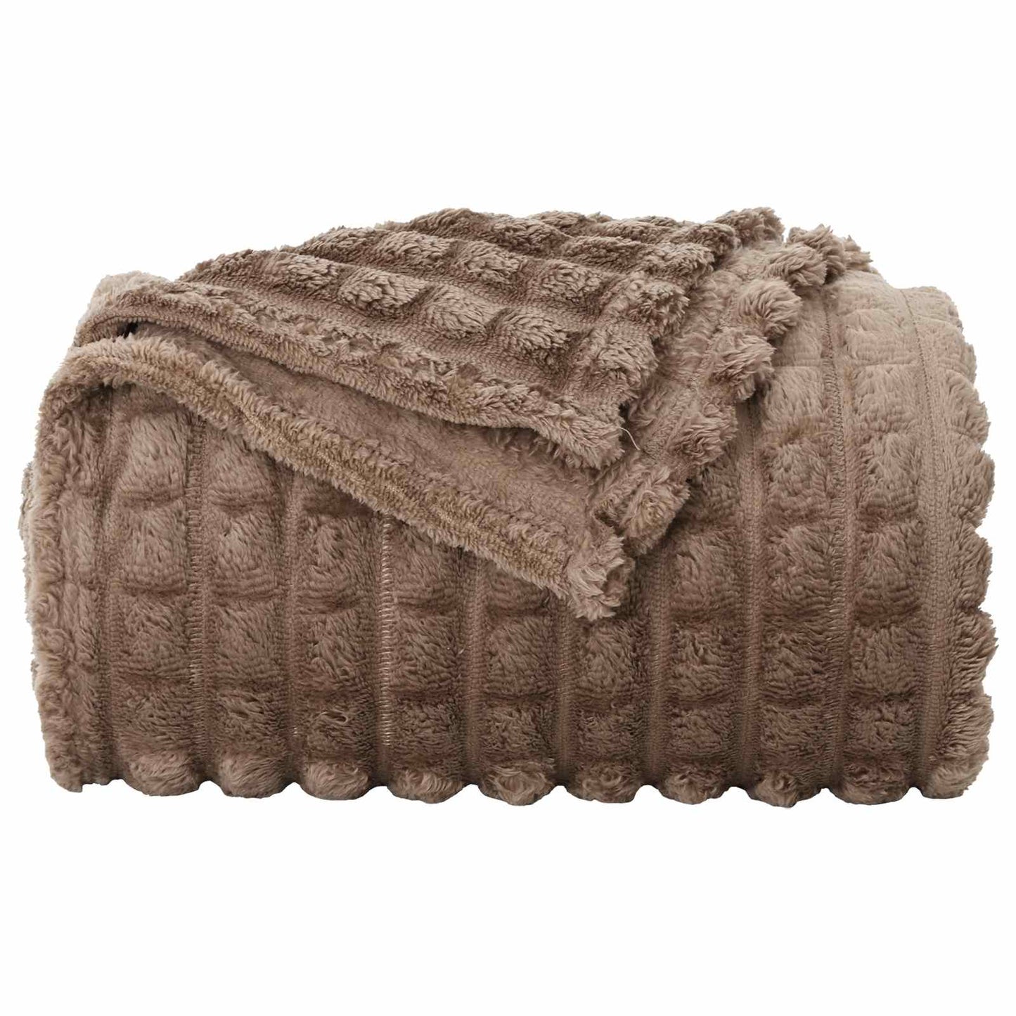 Throw Blanket Camel 200 x 150 cm Fleece