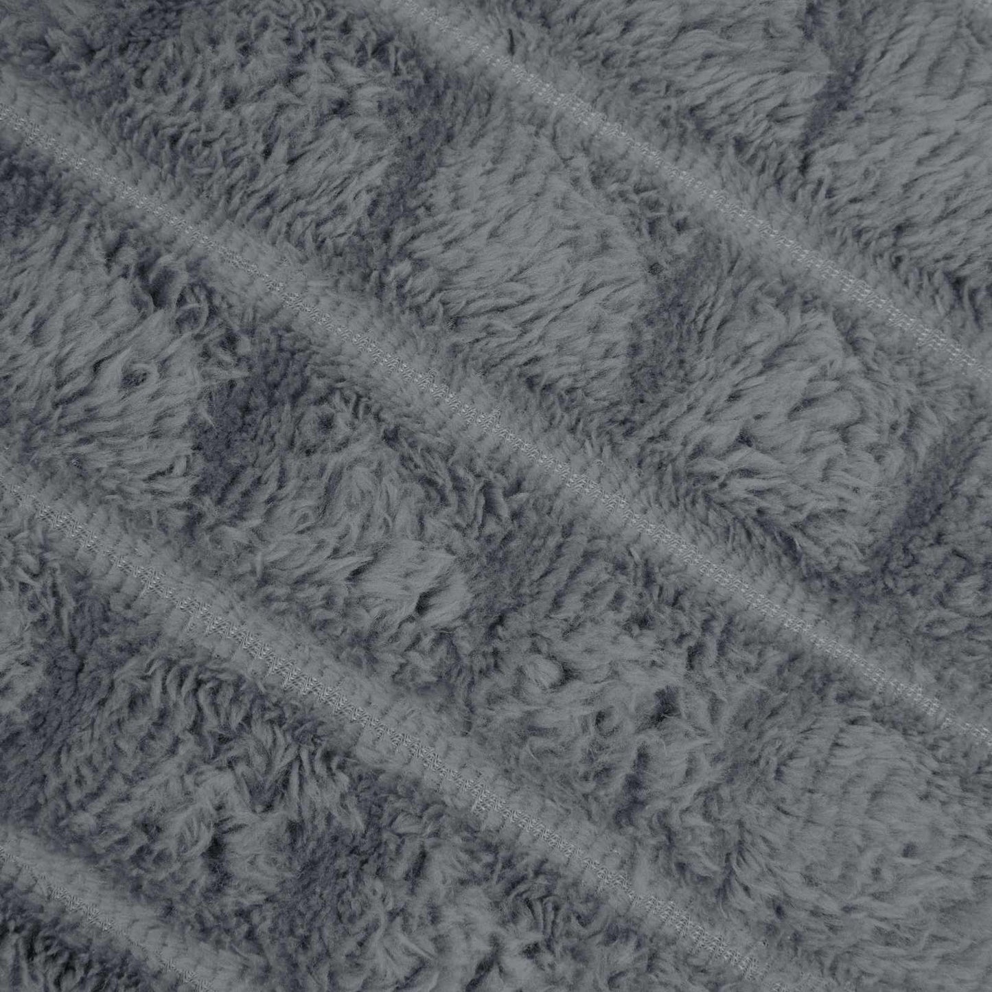 Throw Blanket Dark Grey 240 x 220 cm Fleece