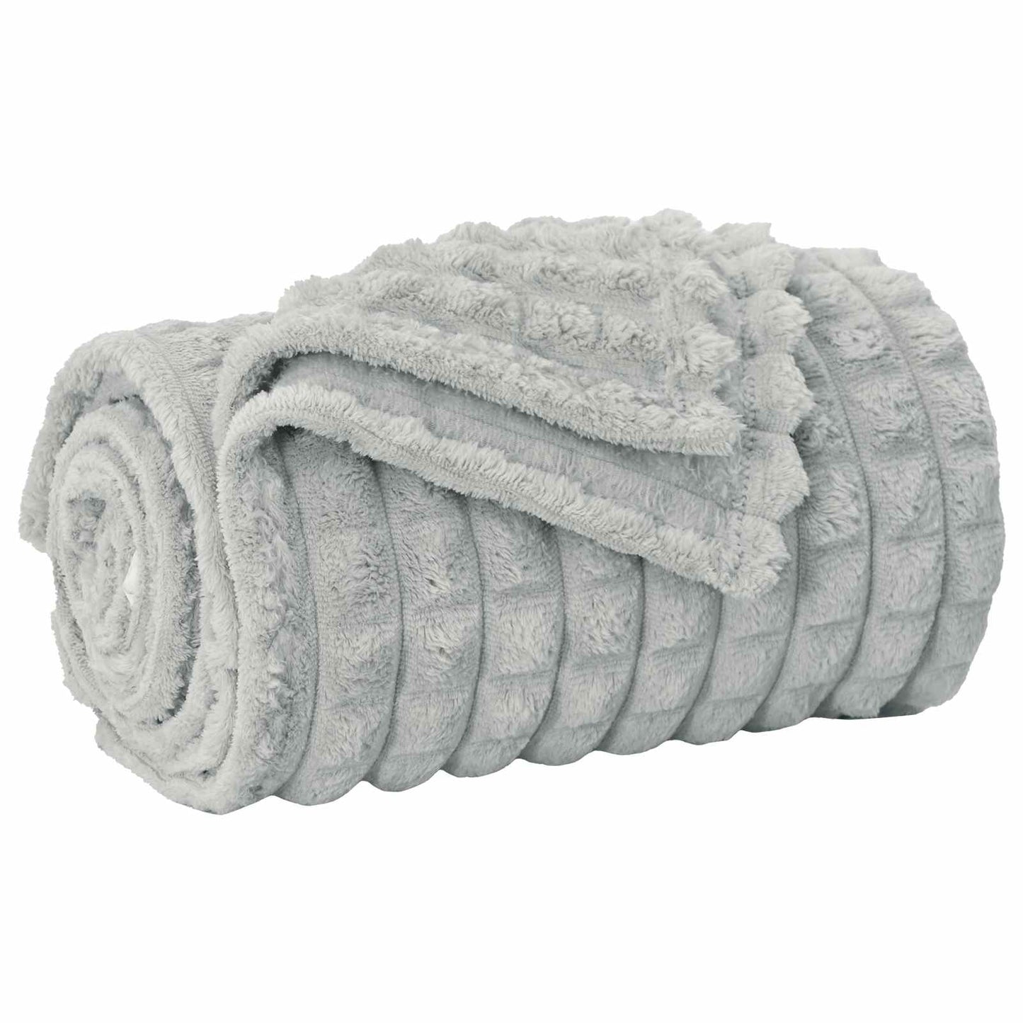 Throw Blanket Grey 270 x 240 cm Fleece