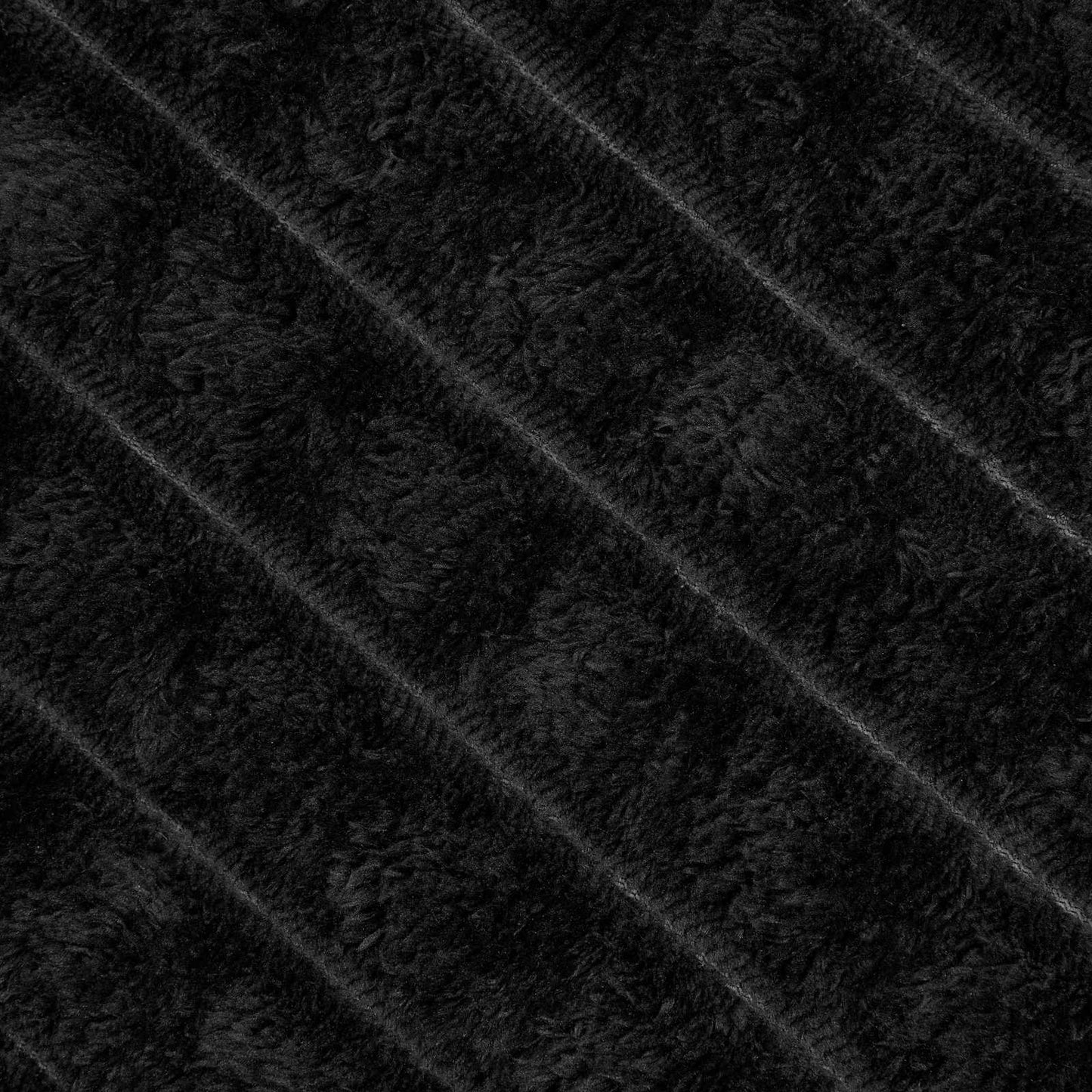 Throw Blanket Black 200 x 150 cm Fleece