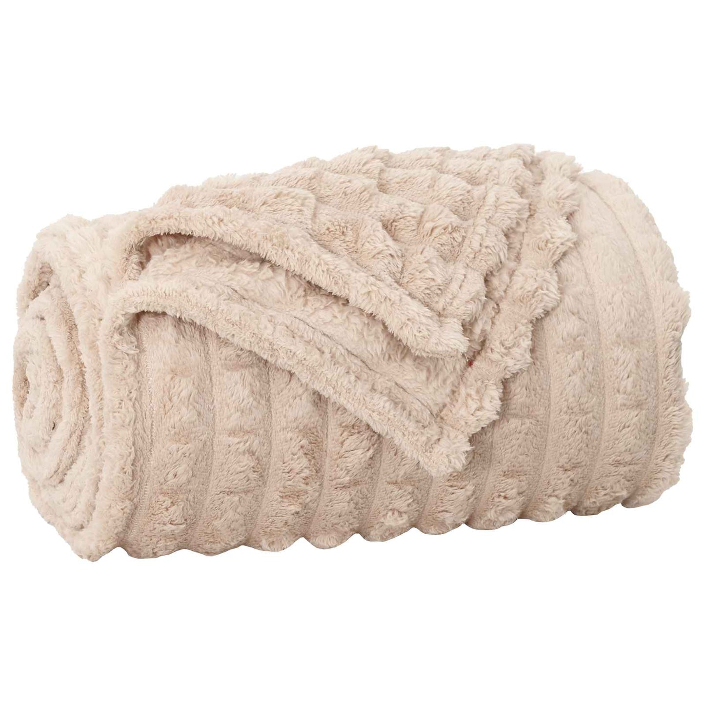 Throw Blankets 6 pcs Beige 270 x 240 cm Fleece