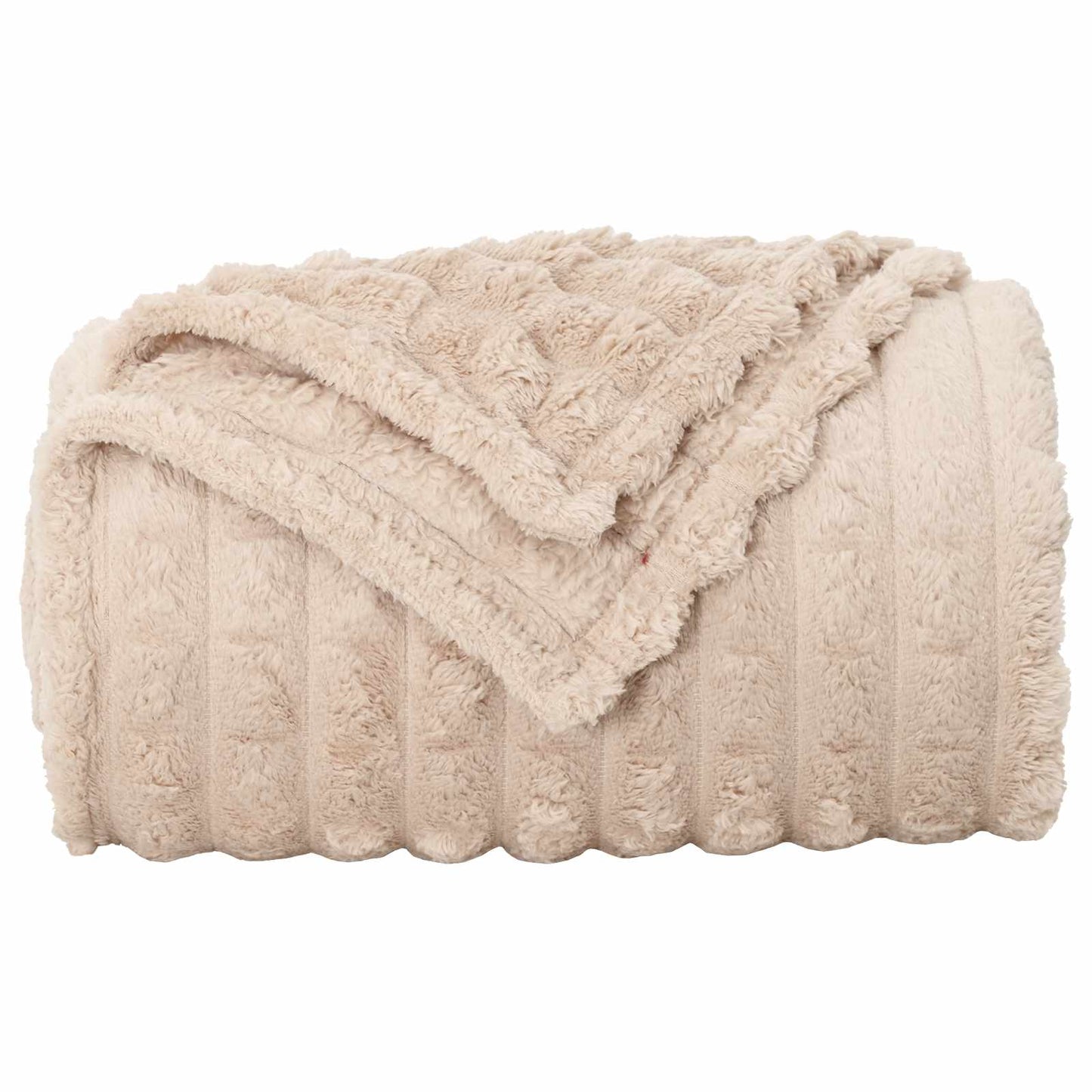 Throw Blankets 6 pcs Beige 270 x 240 cm Fleece
