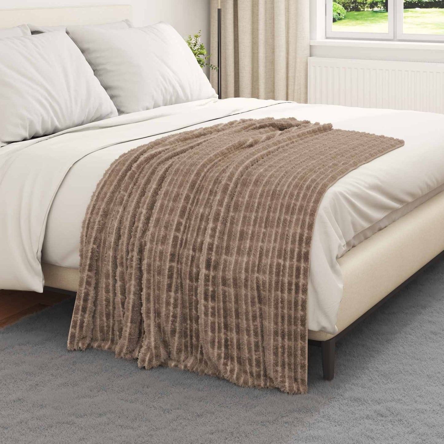 Throw Blankets 6 pcs Camel 150 x 130 cm Fleece