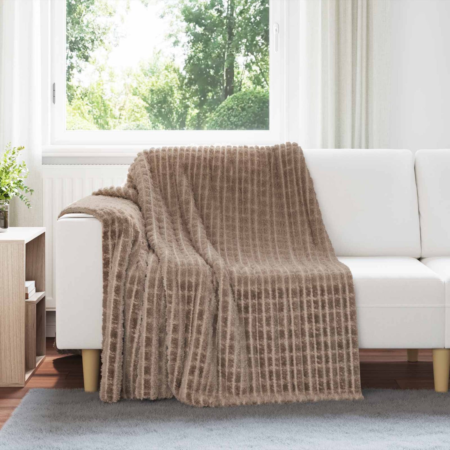 Throw Blankets 6 pcs Camel 200 x 150 cm Fleece