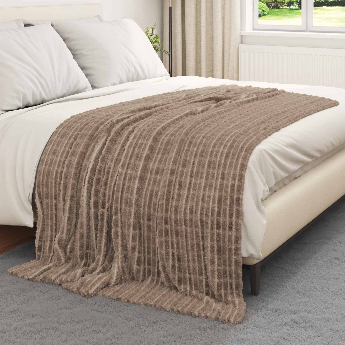 Throw Blankets 6 pcs Camel 200 x 150 cm Fleece