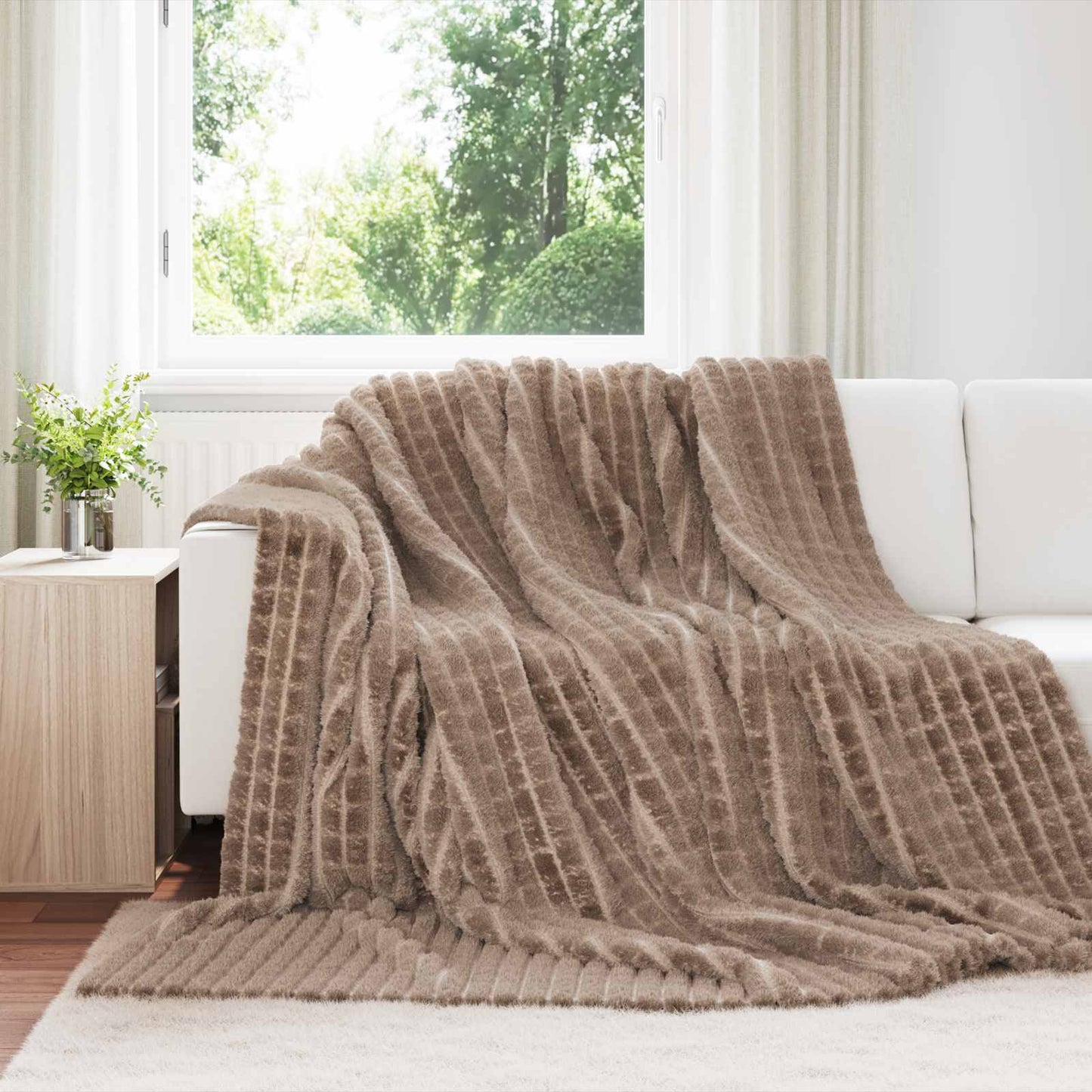 Throw Blankets 6 pcs Camel 240 x 220 cm Fleece