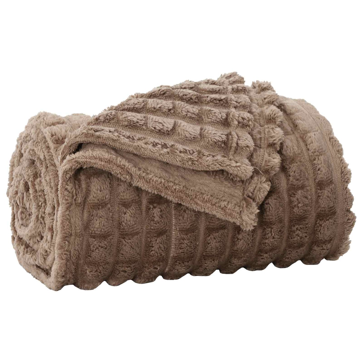 Throw Blankets 6 pcs Camel 240 x 220 cm Fleece