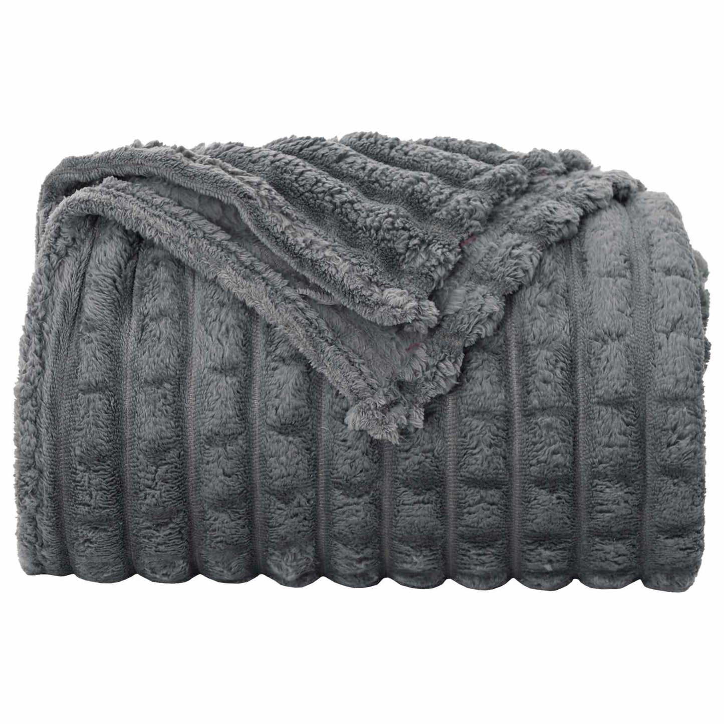 Throw Blankets 6 pcs Dark Grey 150 x 130 cm Fleece