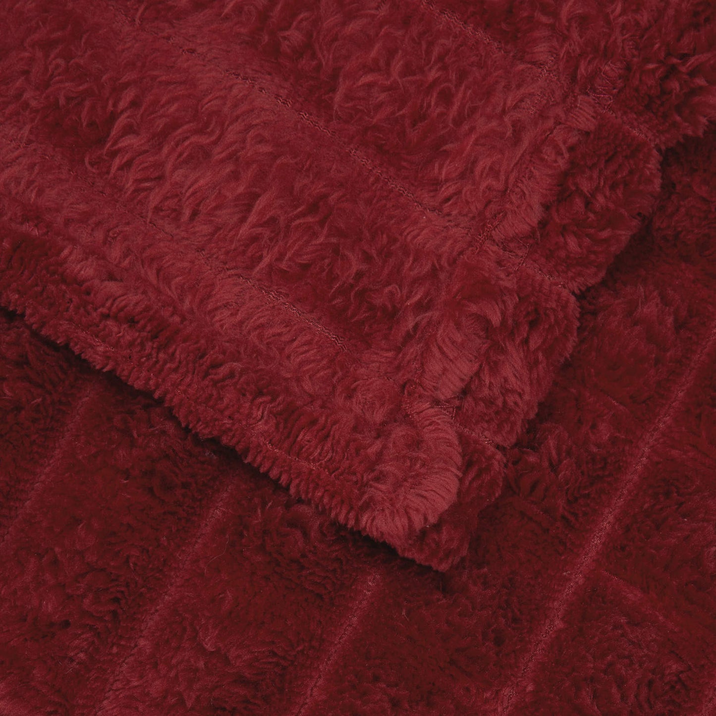 Throw Blankets 6 pcs Bordeaux Red 270 x 240 cm Fleece