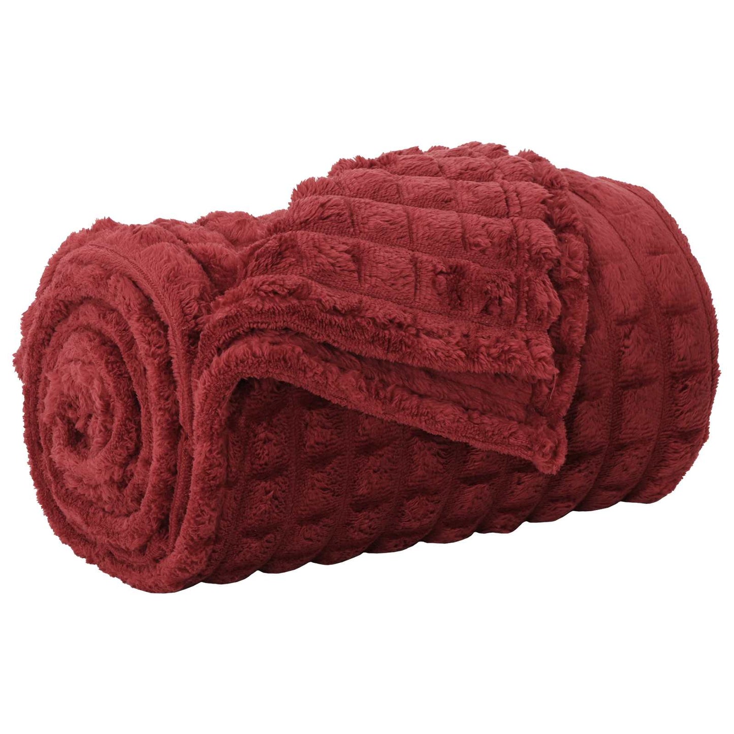 Throw Blankets 6 pcs Bordeaux Red 270 x 240 cm Fleece
