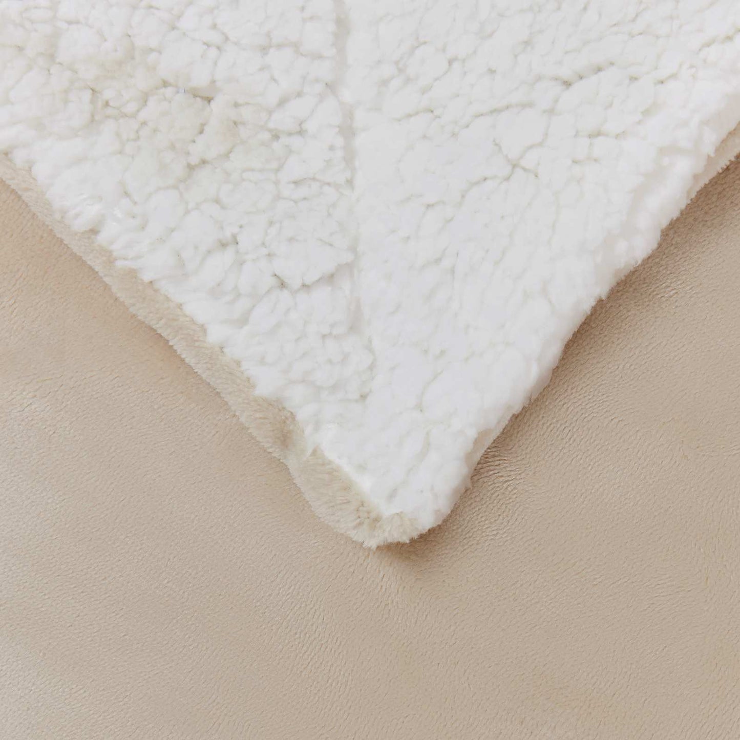 Throw Blanket Beige 150 x 200 cm Fleece