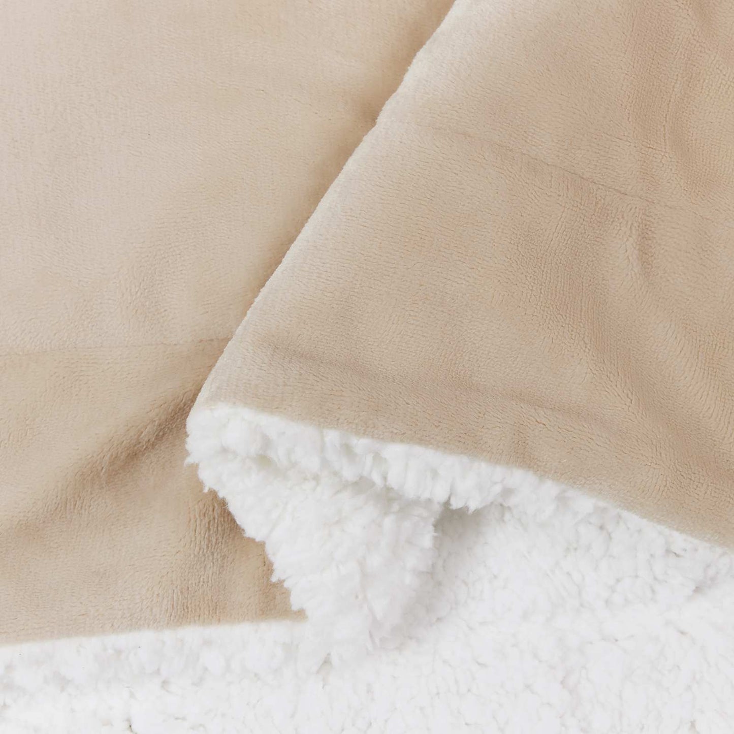 Throw Blanket Beige 150 x 200 cm Fleece