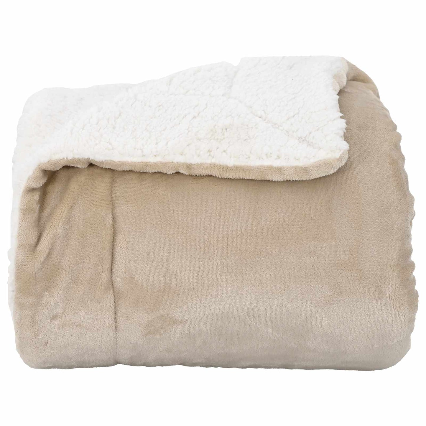 Throw Blanket Beige 150 x 200 cm Fleece