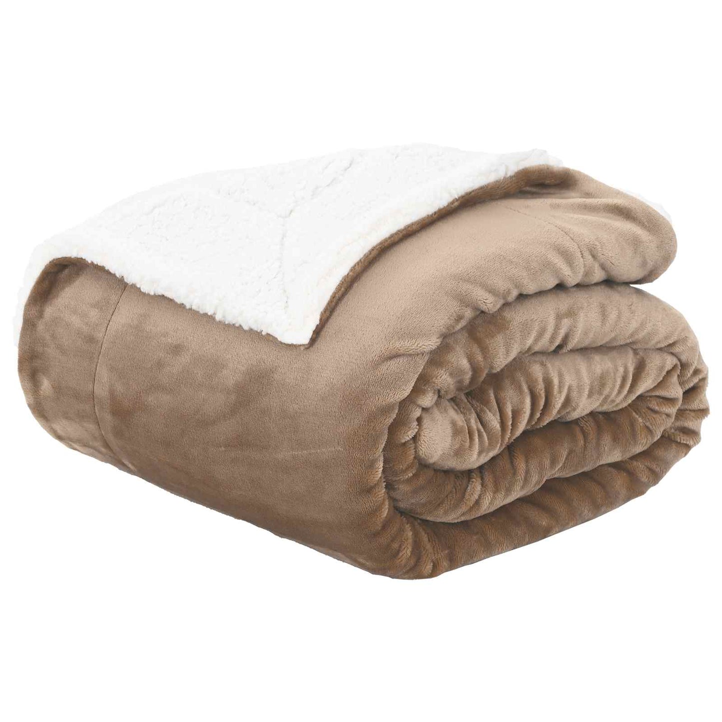 Throw Blanket Camel 150 x 200 cm Fleece
