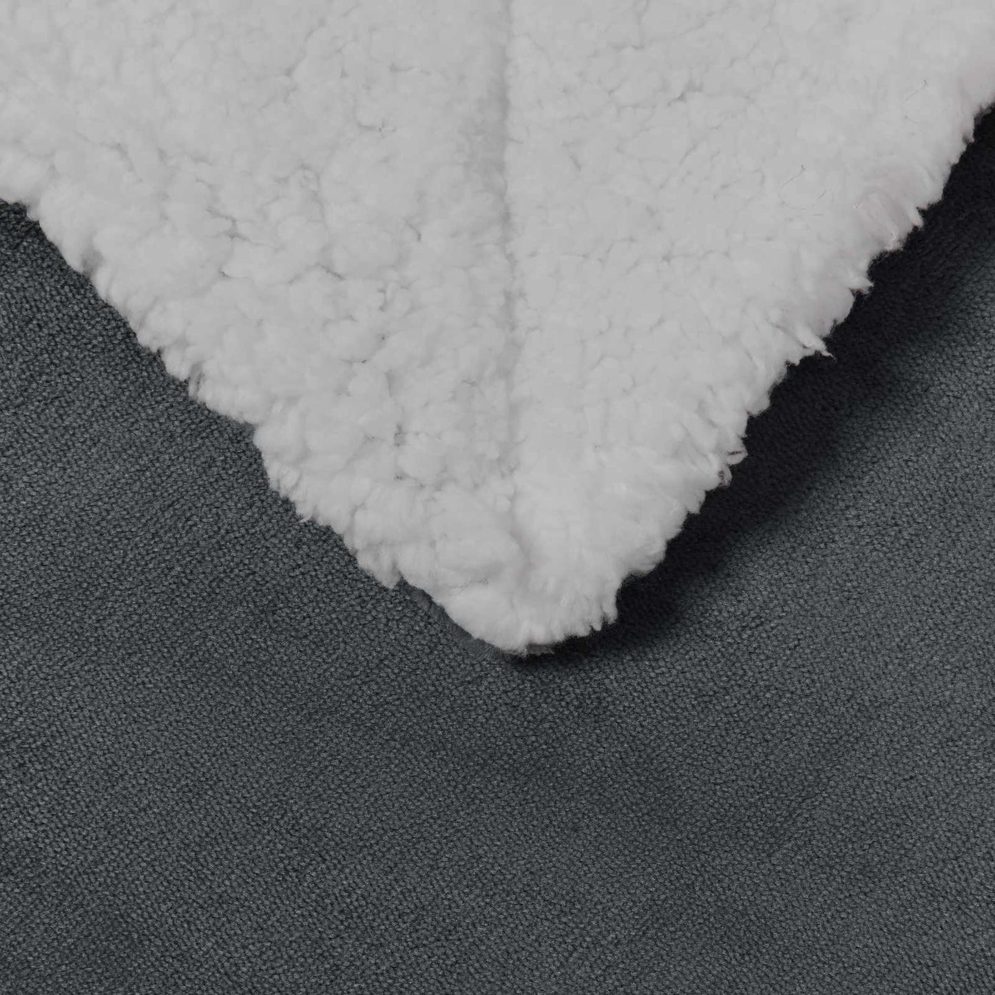 Throw Blanket Dark Grey 220 x 240 cm Fleece