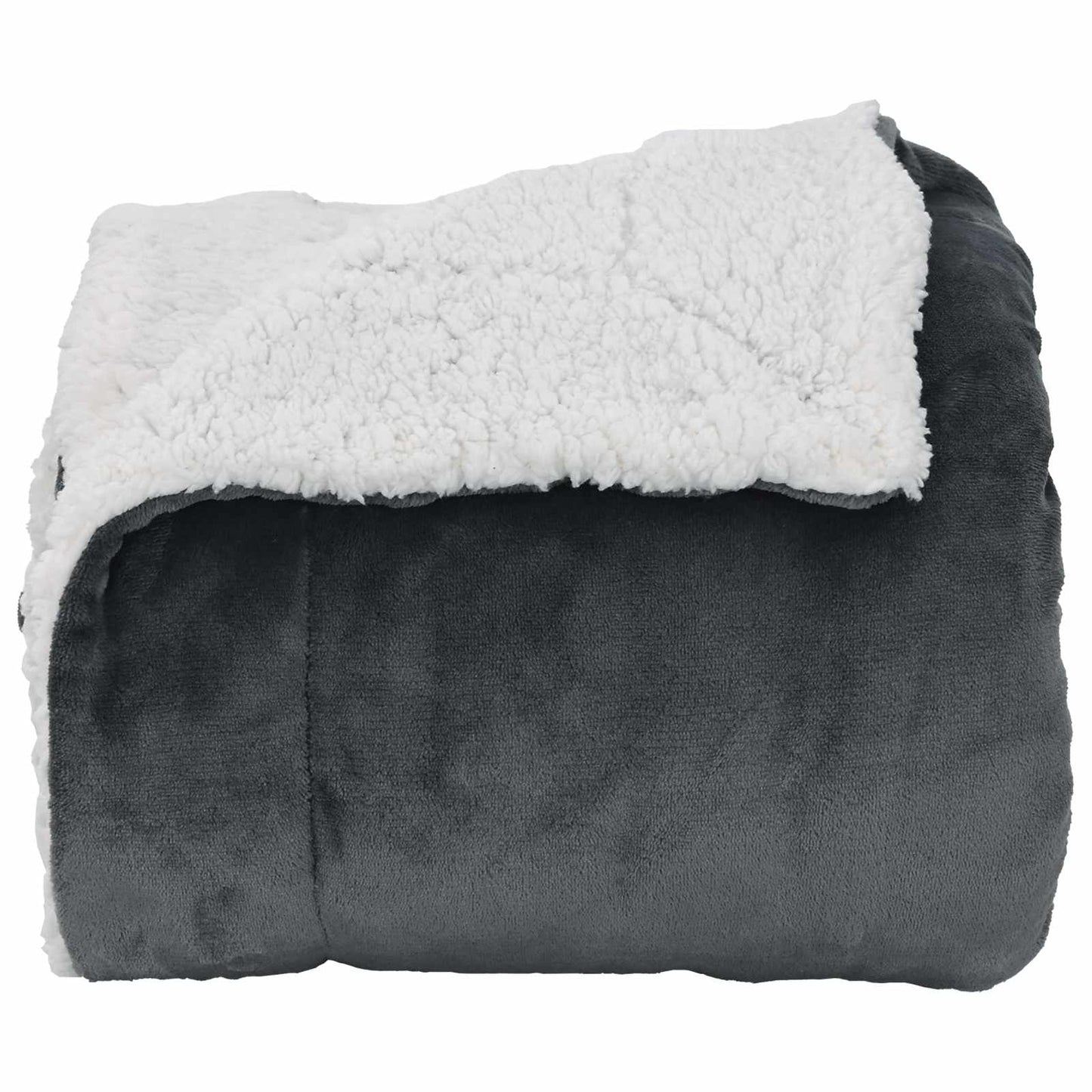 Throw Blanket Dark Grey 220 x 240 cm Fleece