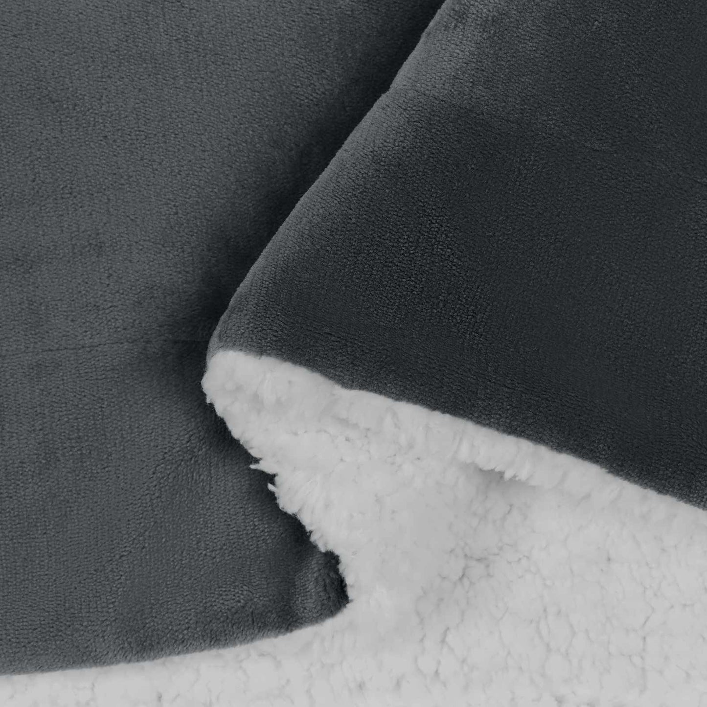 Throw Blanket Dark Grey 240 x 270 cm Fleece