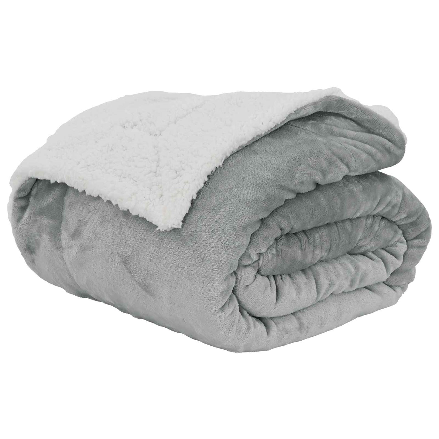 Throw Blanket Grey 220 x 240 cm Fleece