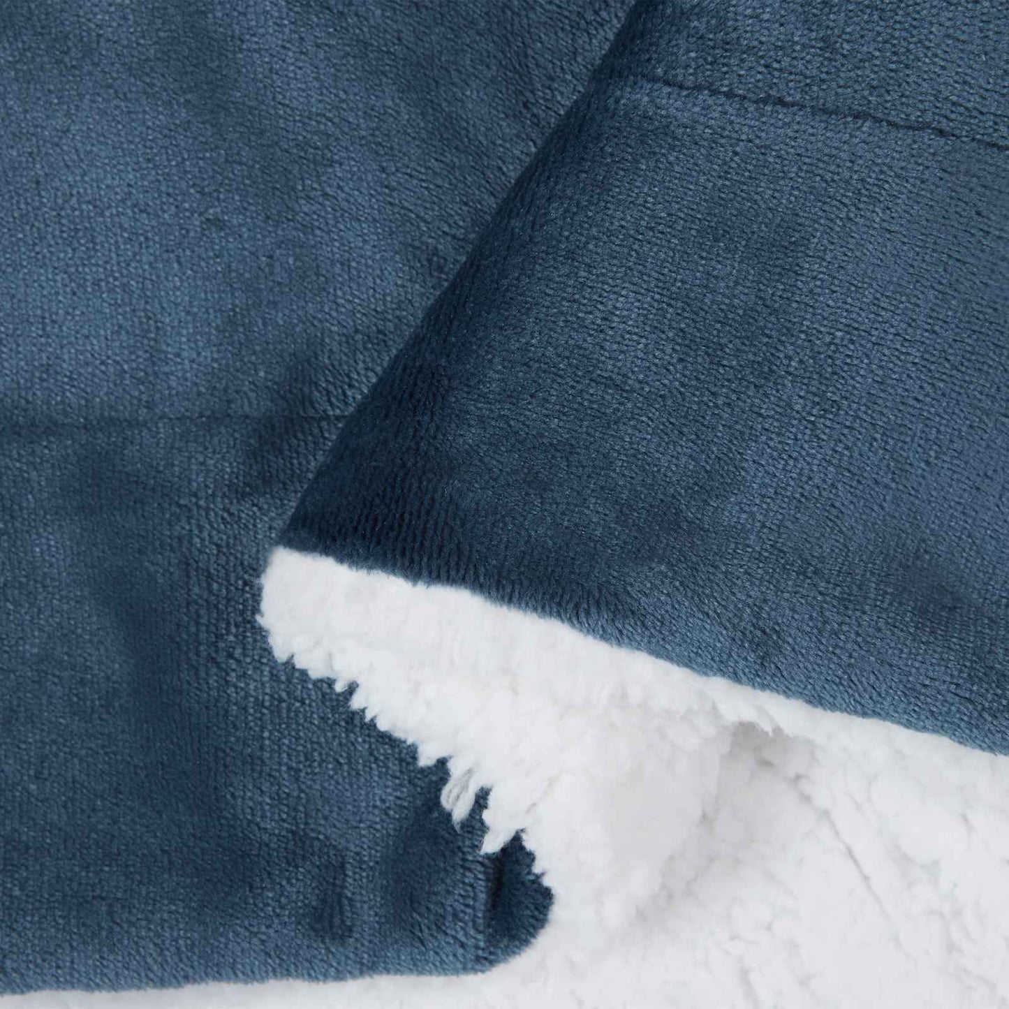 Throw Blanket Navy Blue 220 x 240 cm Fleece