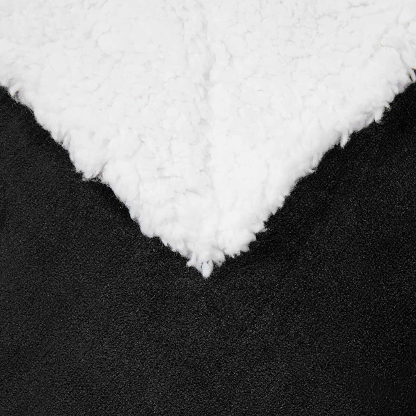 Throw Blanket Black 130 x 150 cm Fleece