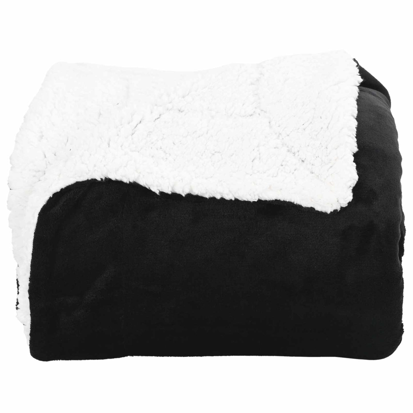 Throw Blanket Black 150 x 200 cm Fleece