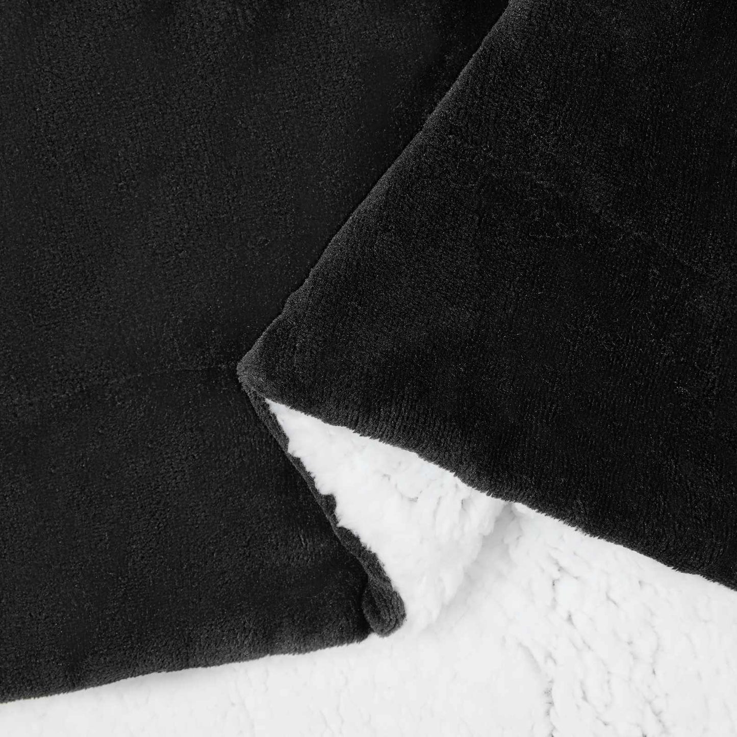 Throw Blanket Black 240 x 270 cm Fleece