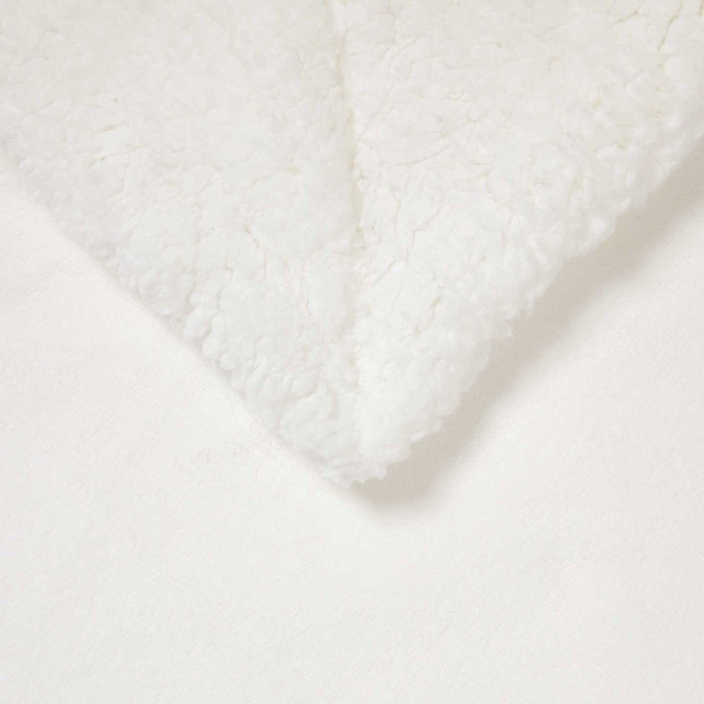 Throw Blanket White 130 x 150 cm Fleece
