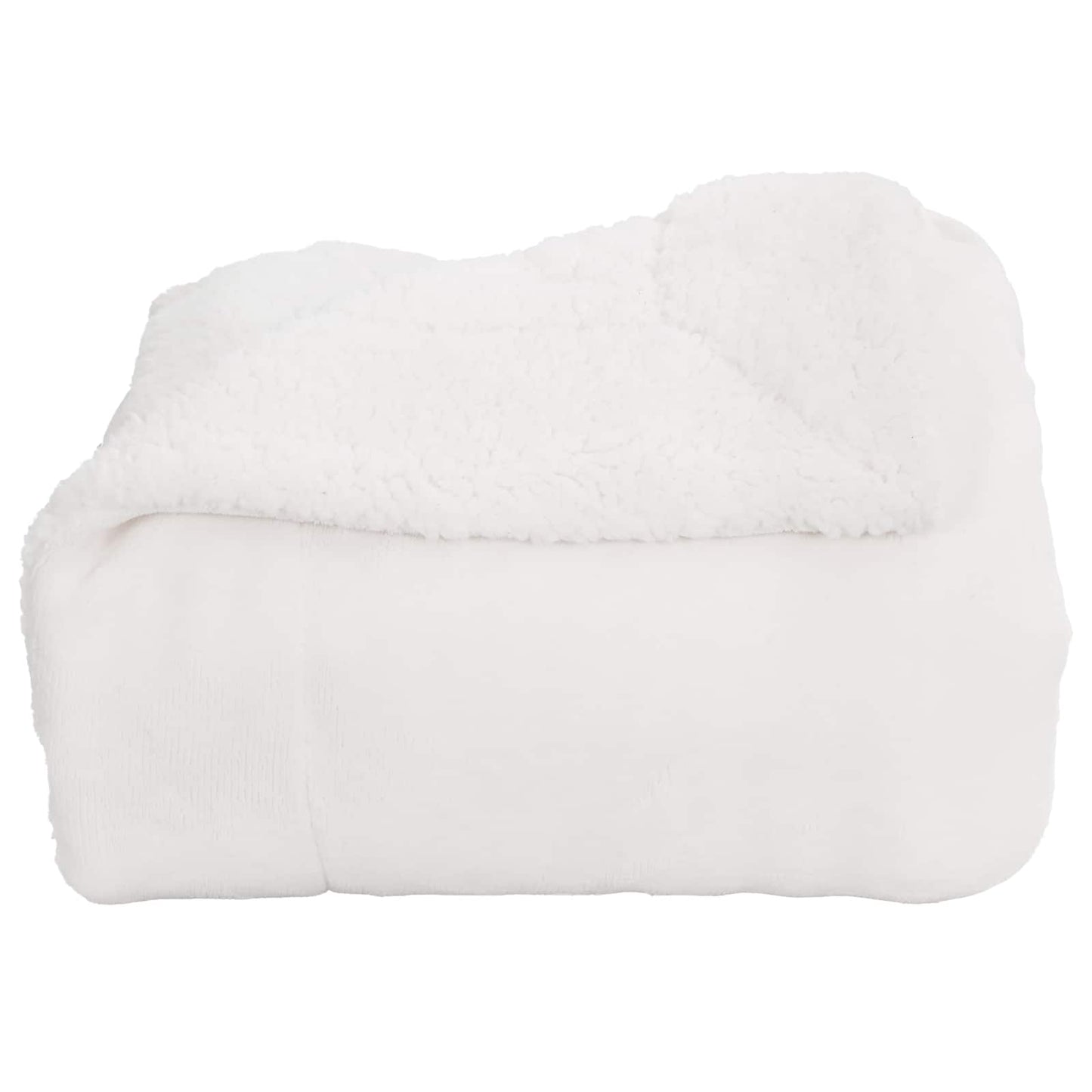Throw Blanket White 220 x 240 cm Fleece
