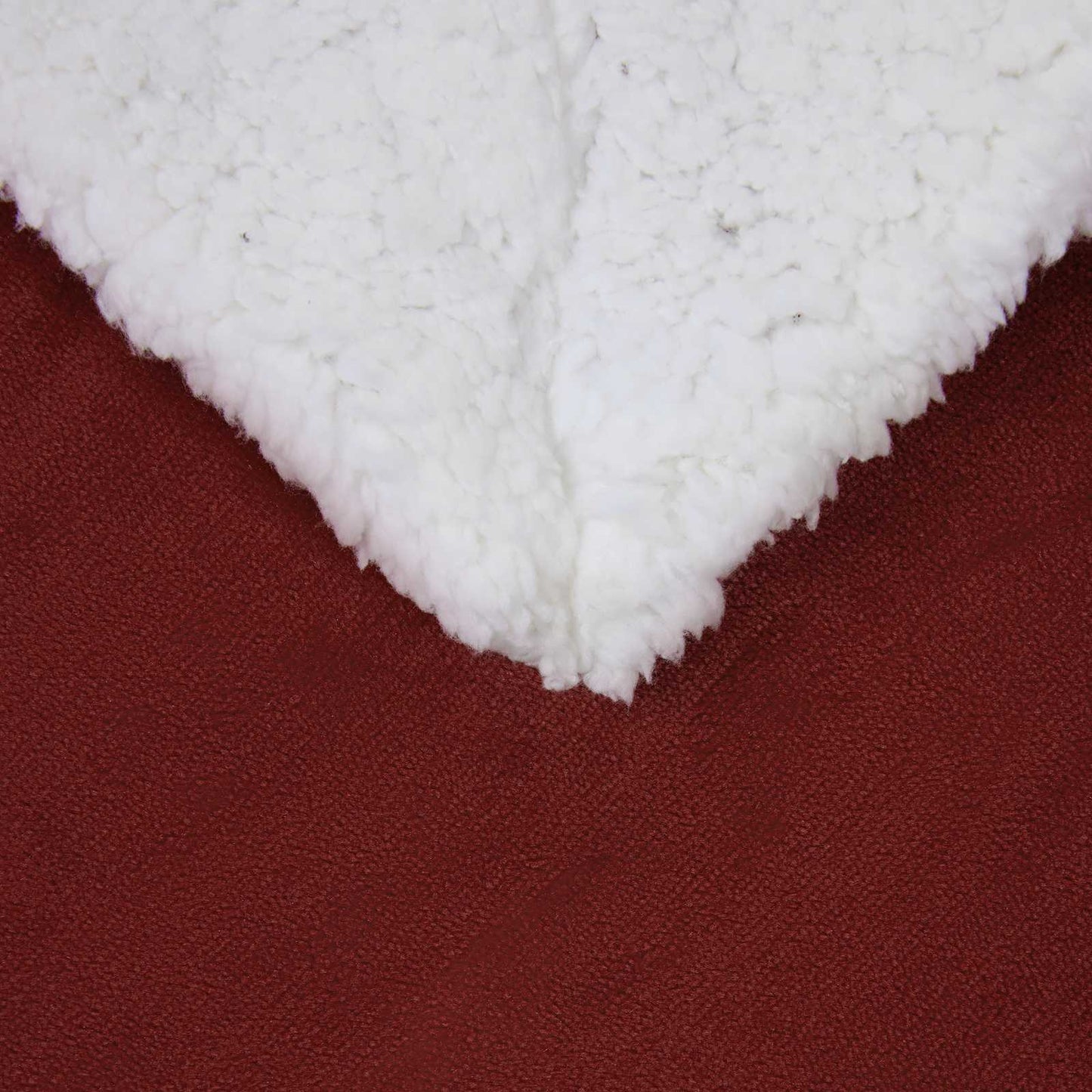 Throw Blanket Bordeaux Red 130 x 150 cm Fleece