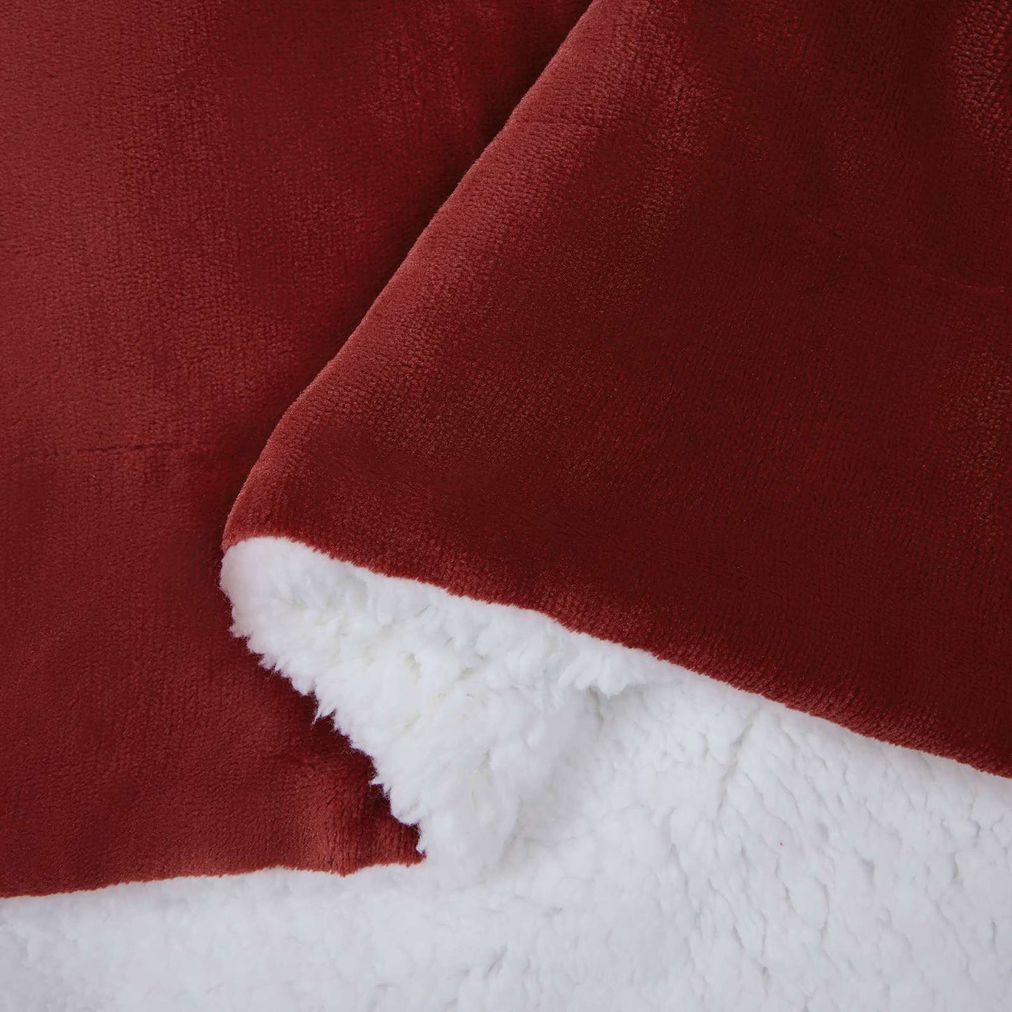Throw Blanket Bordeaux Red 130 x 150 cm Fleece