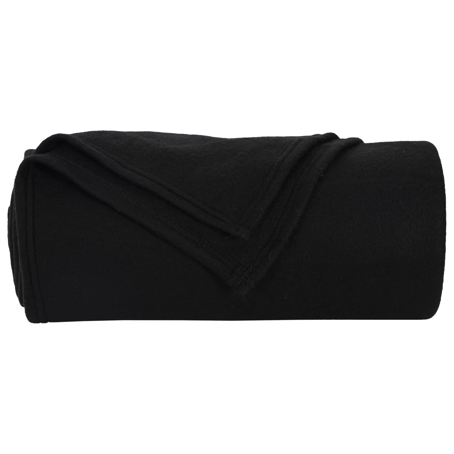 Throw Blanket Black 240 x 220 cm Fleece