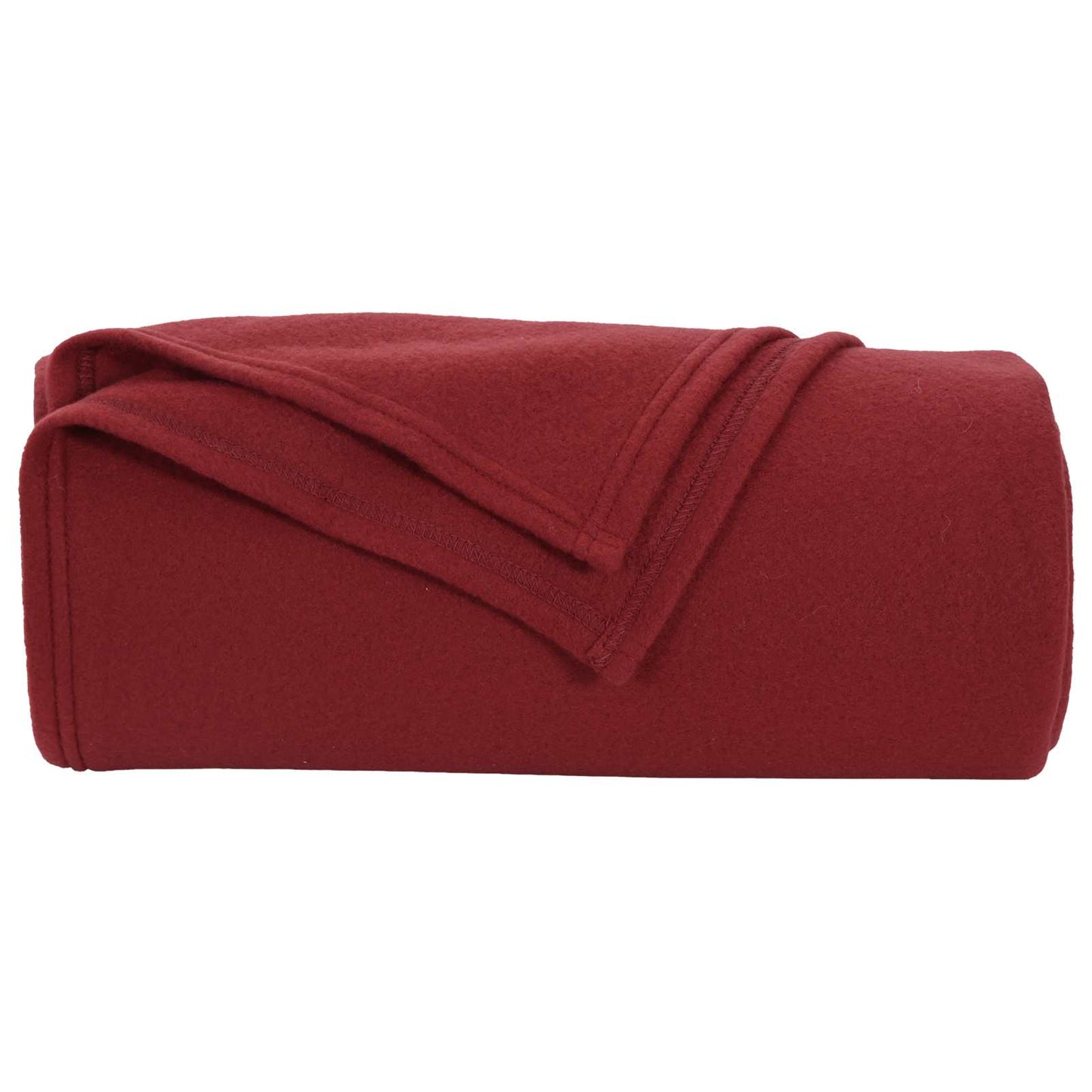 Throw Blanket Bordeaux Red 240 x 220 cm Fleece