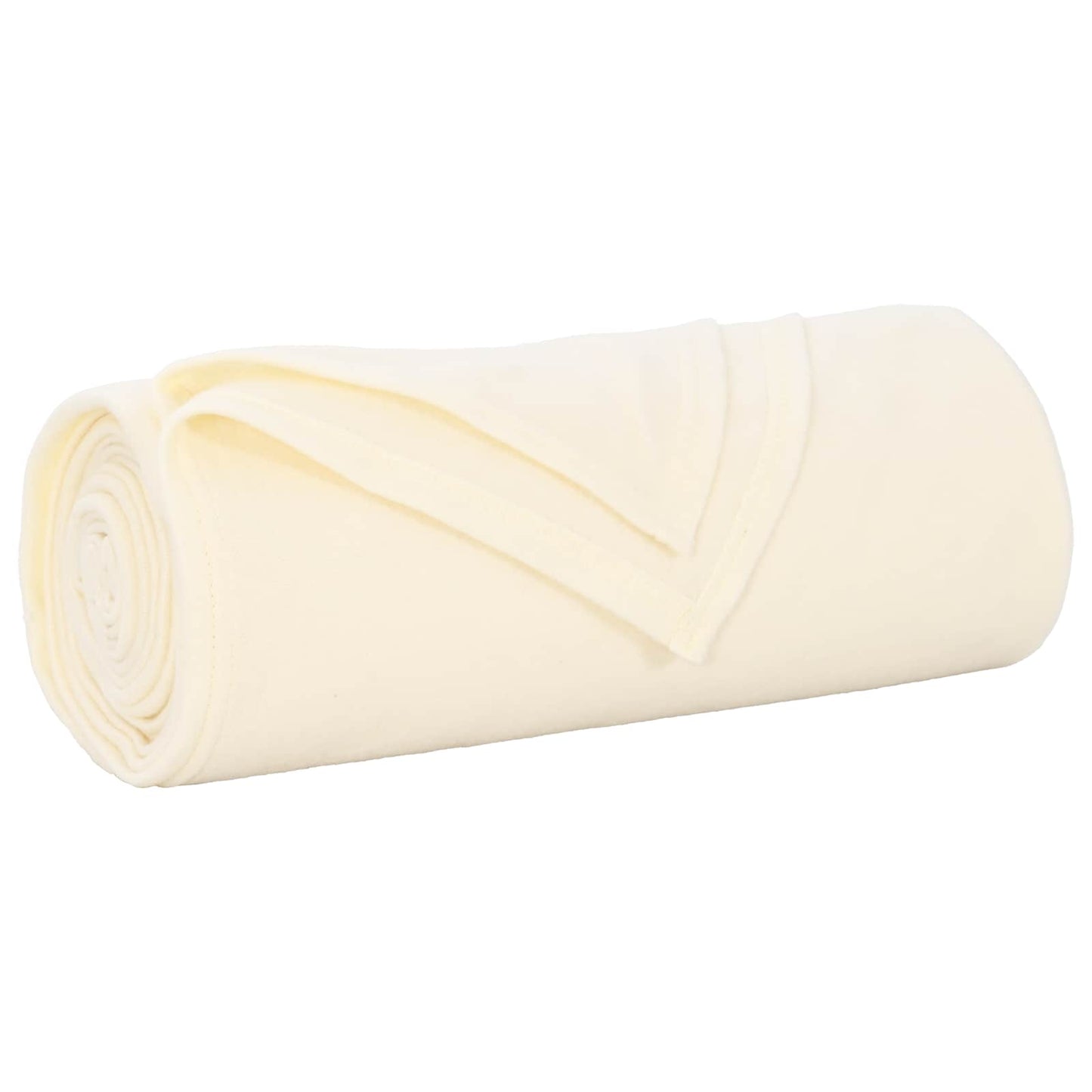Throw Blanket Cream 240 x 220 cm Fleece