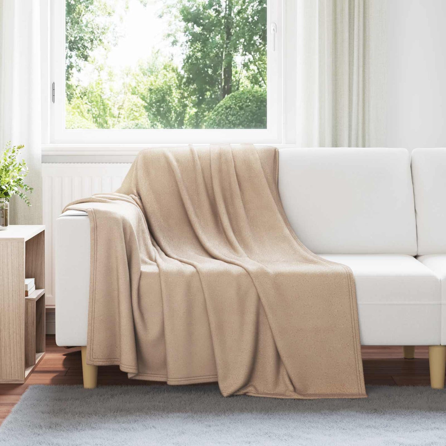 Throw Blankets 6 pcs Camel 200 x 150 cm Fleece