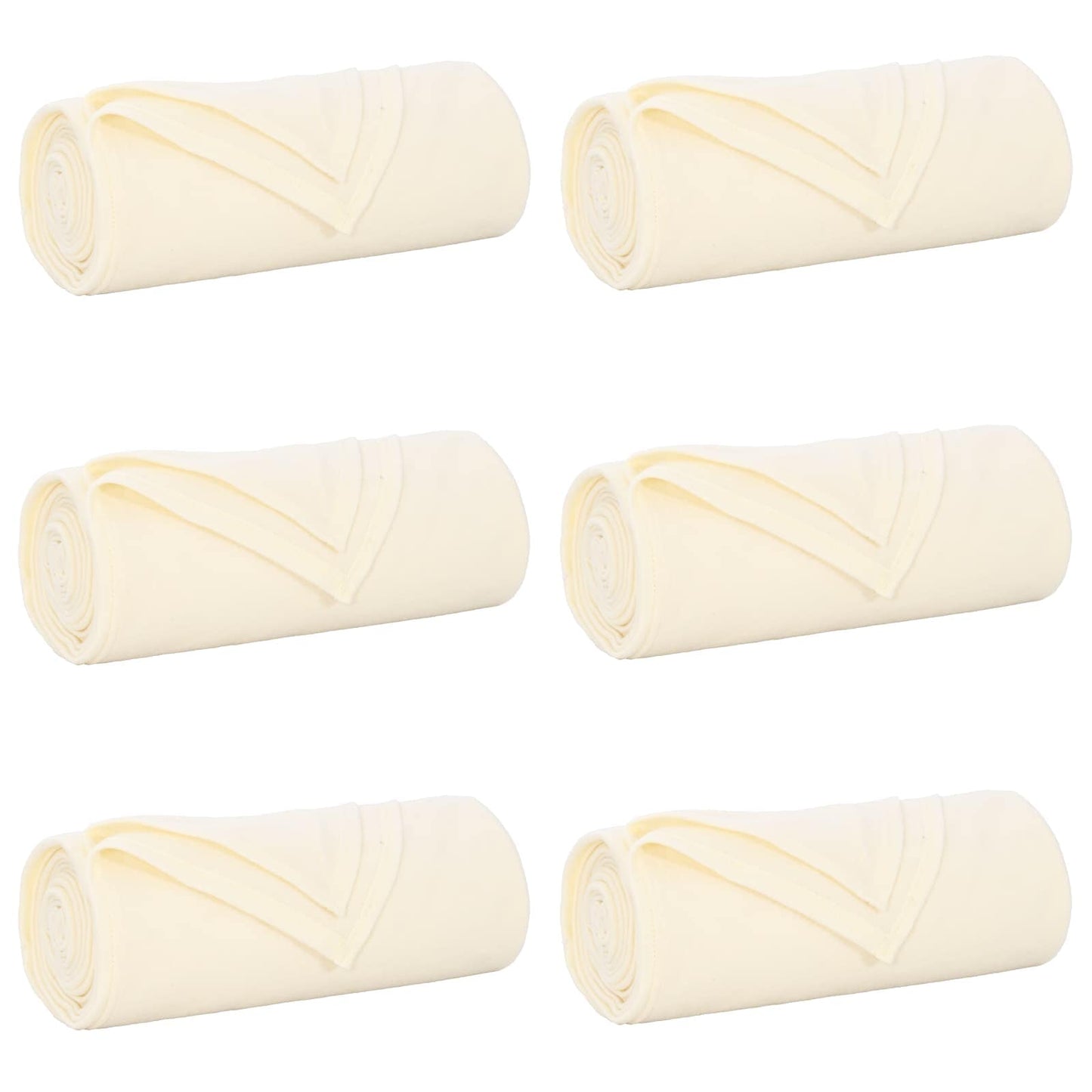 Throw Blankets 6 pcs Cream 270 x 240 cm Fleece
