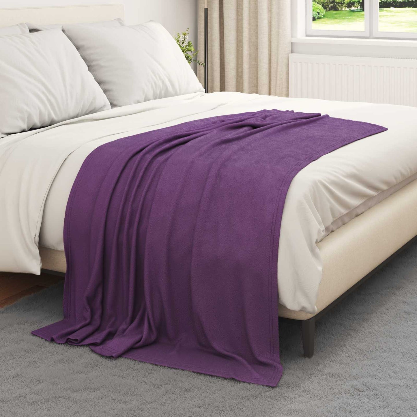 Throw Blankets 6 pcs Purple 170 x 130 cm Fleece