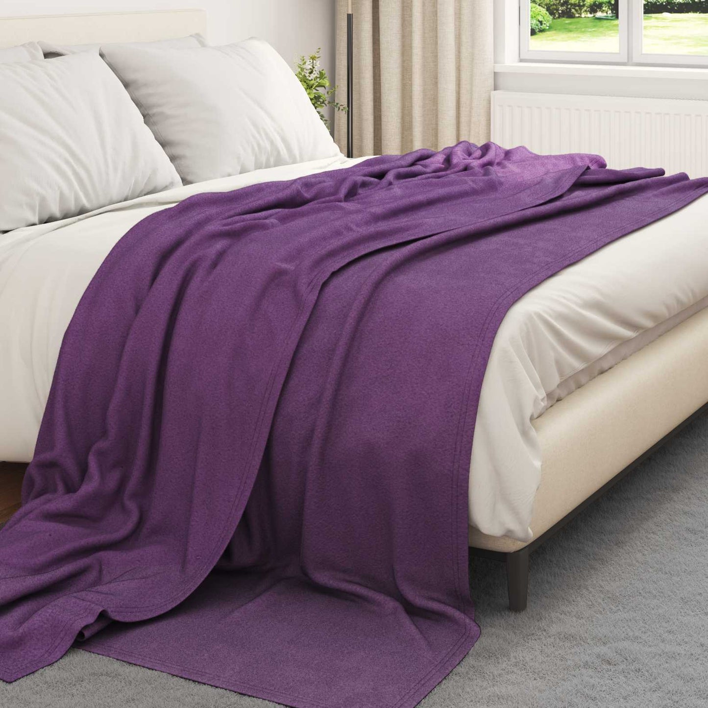 Throw Blankets 6 pcs Purple 270 x 240 cm Fleece