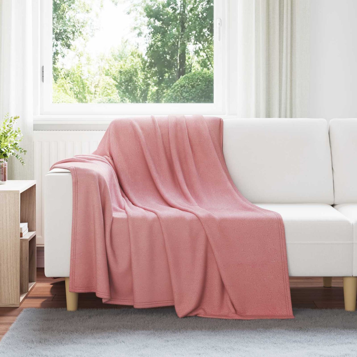 Throw Blankets 6 pcs Pink 200 x 150 cm Fleece