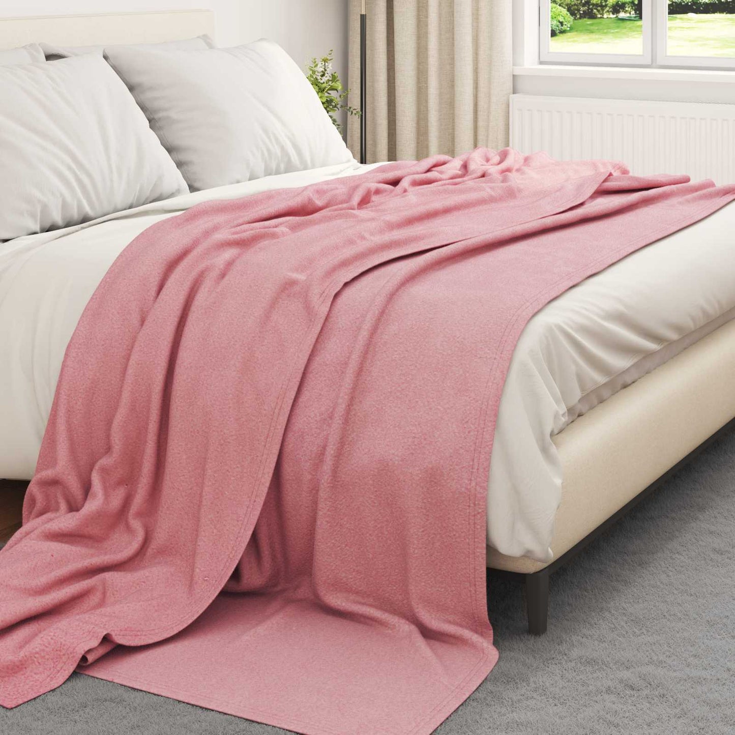 Throw Blankets 6 pcs Pink 270 x 240 cm Fleece